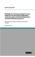 Beiträge der Tiefenpsychologie für eine adäquate Sonderreligionspädagogik - unter besonderer Berücksichtigung der einzelnen Behinderungsarten