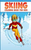 Skiing coloring book for kids