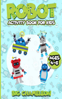 Robot activity book for kids 4-8