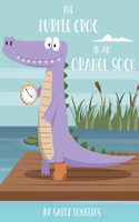 Purple Croc In An Orange Sock