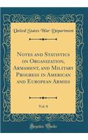 Notes and Statistics on Organization, Armament, and Military Progress in American and European Armies, Vol. 8 (Classic Reprint)