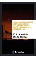 Anhang Zu Homers Odyssee. Schulausgabe. Besorgt Von C. Hentze
