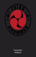 Composition Notebook: Composition book: (7,44x9,69) 120pages Wide Ruled Line Paper for Taiko Players & Lovers