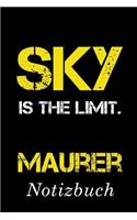 Sky Is The Limit Maurer Notizbuch