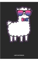 LGBTQ Notebook: Lined Log Book For Lesbian, Bisexual Or Gay: Bisexuality Journal Llama Alpaca Sunglasses Gift