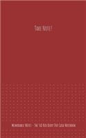 The 5x8 Red Berry Dot Grid Notebook - Take Note!
