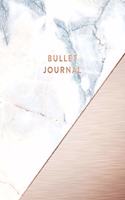 Bullet Journal: Rose Gold Detail and White Grey Marble - Dot Grid Bullet Journal Notebook, Gift for Women and Teen Girls (8 x 10 - 120 pages)