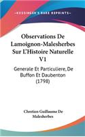 Observations De Lamoignon-Malesherbes Sur L'Histoire Naturelle V1