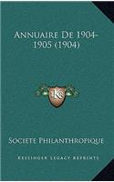 Annuaire De 1904-1905 (1904)