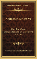 Amtlicher Bericht V1: Uber Die Wiener Weltausstellung Im Jahre 1873 (1874)