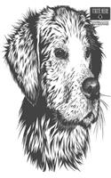 Write Here Notebooks: Dog Notebook / Journal 100 Pages of Lined Paper 6"x9" with Glossy Finish Lined Composition Book Dog Ink Drawing