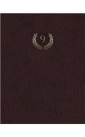 Monogram "9" Grid Sketchbook: (35 Monogram Maroon 150 Grid-Sketch)