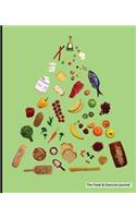 The Food & Exercise Journal - Food Pyramid Design (Green)