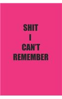 Shit I Can't Remember