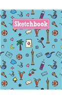 Sketchbook: 8.5 x 11 Notebook for Creative Drawing and Sketching Activities with Las Vegas Themed Cover Design