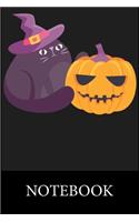 Bat Cat Pumpkins Notebook: Blank Lined Notebook, Composition Book for School Diary Writing Notes, Taking Notes, Recipes, Sketching, Writing, Organizing, Doodling, Christmas Ha