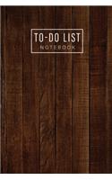 To Do List Notebook: Wood Cover - Daily To Do Organizer - Work Day Schedule Appointment Notebook - Minimalist Planner - Checklist Productivity Journal - Action Day Home (5 Undated Daily To-Do Planner Notepad)