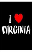 I Virginia: I Love Virginia USA Novelty Gift Notebook