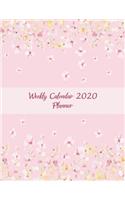 Weekly Calendar 2020 Planner: Beauty Pink Blossom, Weekly Calendar Book 2020, Weekly/Monthly/Yearly Calendar Journal, Large 8.5" x 11" 365 Daily journal Planner, 12 Months Calend