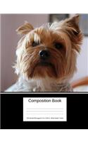 Composition Book 100 Sheets/200 Pages/7.44 X 9.69 In. Wide Ruled/ Yorkie