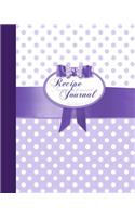 Blank Recipe Book: Recipe Journal for Foodies, Cooks and Chefs (A soft covered large notebook with 100 spacious record pages from our Polka Dots in Purple range)(9 Specialist Books for Cookery)