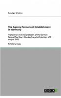 Agency Permanent Establishment in Germany