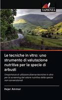 Le tecniche in vitro: uno strumento di valutazione nutritiva per le specie di arbusti