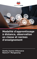 Modalité d'apprentissage à distance, observation en classe et normes d'enseignement