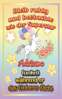 Bleib ruhig und beobachte wie Superstar Adriano funkelt während sie das Einhorn färbt: Geschenkidee für Adriano
