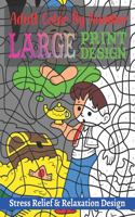 Adult Color By Number Large Print Design: Color By Number A Premium Large Print Designs For Adults Fantasy Color By Number Coloring Book for Adult and Teenagers Creative 50 Different Variati