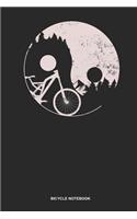 Bicycle Notebook: Lined Log Book For Biker: Mountain Bike Journal Ying Yang Symbol Gift