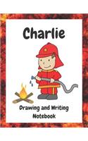 Charlie: Personalized Drawing and Writing Notebook for Creative Boys