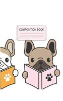 Composition Book: College Ruled Line Paper Composition Notebook for College, School, Journaling, or Personal Use. A Back to School Must Have. Cute Puppies Cover