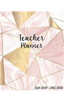 Teacher Planner Jan 2019-Dec 2020: Lesson Planner Weekly and Monthly Teacher Planner Calendar Schedule Academic Year Plan Record Notebook 8 x 10 inch 160 pages