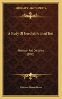 A Study Of Goethe's Printed Text