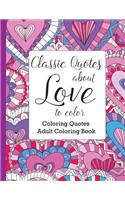 Classic Quotes about Love to Color