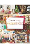 Interior design coloring book