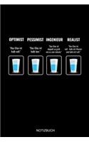 Optimist Pessimist Realist Ingenieur Notizbuch