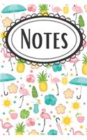 Beach Flamingo Travel Notebook: Daily Journal for Beach Bums