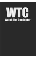 Watch the Conductor Minimal 120 Page Notebook Lined Journal for Bell Choir and Orchestra Members