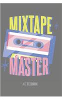 Mixtape Notebook: 80s 90s Cassette Themed Notebook (6x9 inches) with 104 Lined Pages ideal as a 80s Cassette Mix Tape Journal. Perfect as a 90s Cassette Mixtape Retro