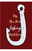 My New year Fishing Resolutions: Fishing Blank dot-grid new year resolutions notebook journals, Self target writing journal for new year, Self Help Journal, Goal setting journal for