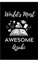 World's Most Awesome Azubi: A5 Notizbuch PUNKTIERT Geschenk zur Ausbildung - für Sohn Tochter Neffe Nichte Freund Freundin - für Auszubildende Azubi Azubine - Lustiger Spruch