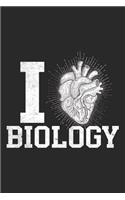 I Biology: Biology Notebook Blank Dot Grid Journal dotted with dots 6x9 120 Pages Checklist Record Book Take Notes Science Biologist Planner Paper Women Christ