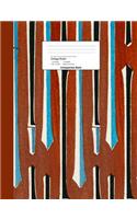 Retro Mid-Century Modern Pattern Theme College Ruled Composition Book