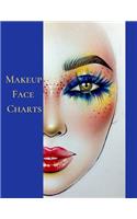 Makeup Face Charts: An Muas Professional Blank Paper Practice Face Chart