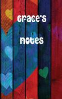Grace's Notes: Colourful Personalised College Ruled Notebook