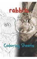 Rabbit Coloring Sheets: 30 Rabbit Drawings, Coloring Sheets Adults Relaxation, Coloring Book for Kids, for Girls, Volume 2