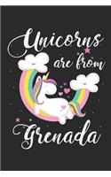 Unicorns Are from Grenada: A Blank Lined Unicorn Journal for Travelers or People from Grenada, Makes a Great Grenada Gift, Grenada Journal, or Grenada Souvenir