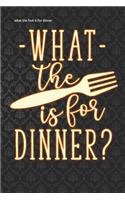 What the Fork Is for Dinner?: Funny Kitchen Lined Notebook and Journal Composition Book Diary for Mothers Day
